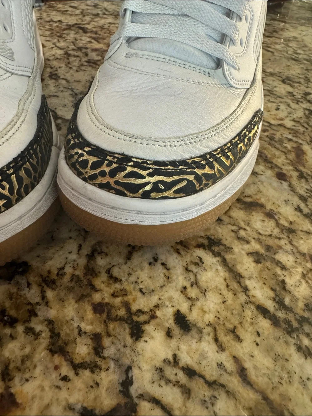 Jordan Spizike Low 'White Black Metallic Gold' size 10
